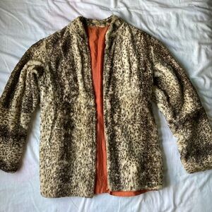 Stylish Faux Fur Women's Jacket - Brown XS/S